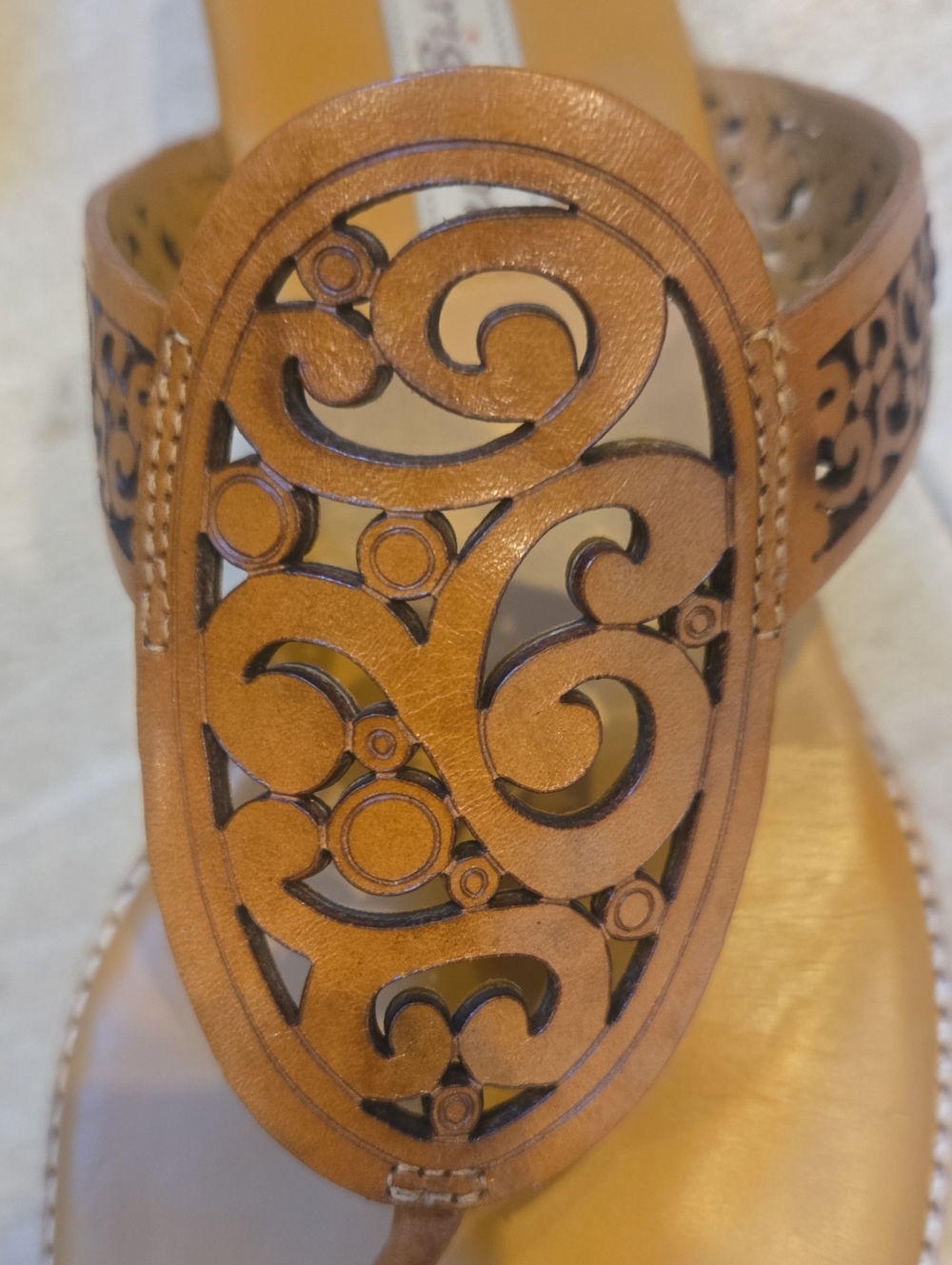 Brighton Brown Detailed Accent Sandals - Picture 2 of 12